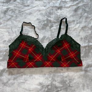 Savage x Fenty Plaid Lace Trim Bralette